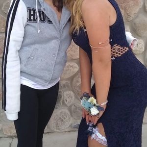 Navy blue prom dress or bridesmaids dress